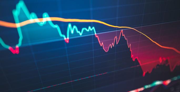Ein Diagramm mit sinkender Tendenz zeigt auf, dass negative Strompreise die Wirtschaftlichkeit von Windprojekten verändern.