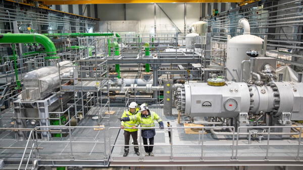 Wärmepumpe im XXL-Format: Die Meerwasserwärmepumpe in der dänischen Hafenstadt Esbjerg.