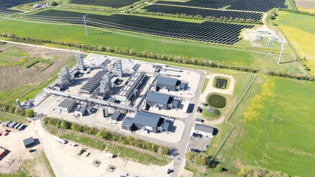Die industrielle E-Methanol-Anlage des dänischen Energieunternehmens European Energy.