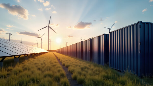 Erneuerbare Energieanlagen mit BESS.