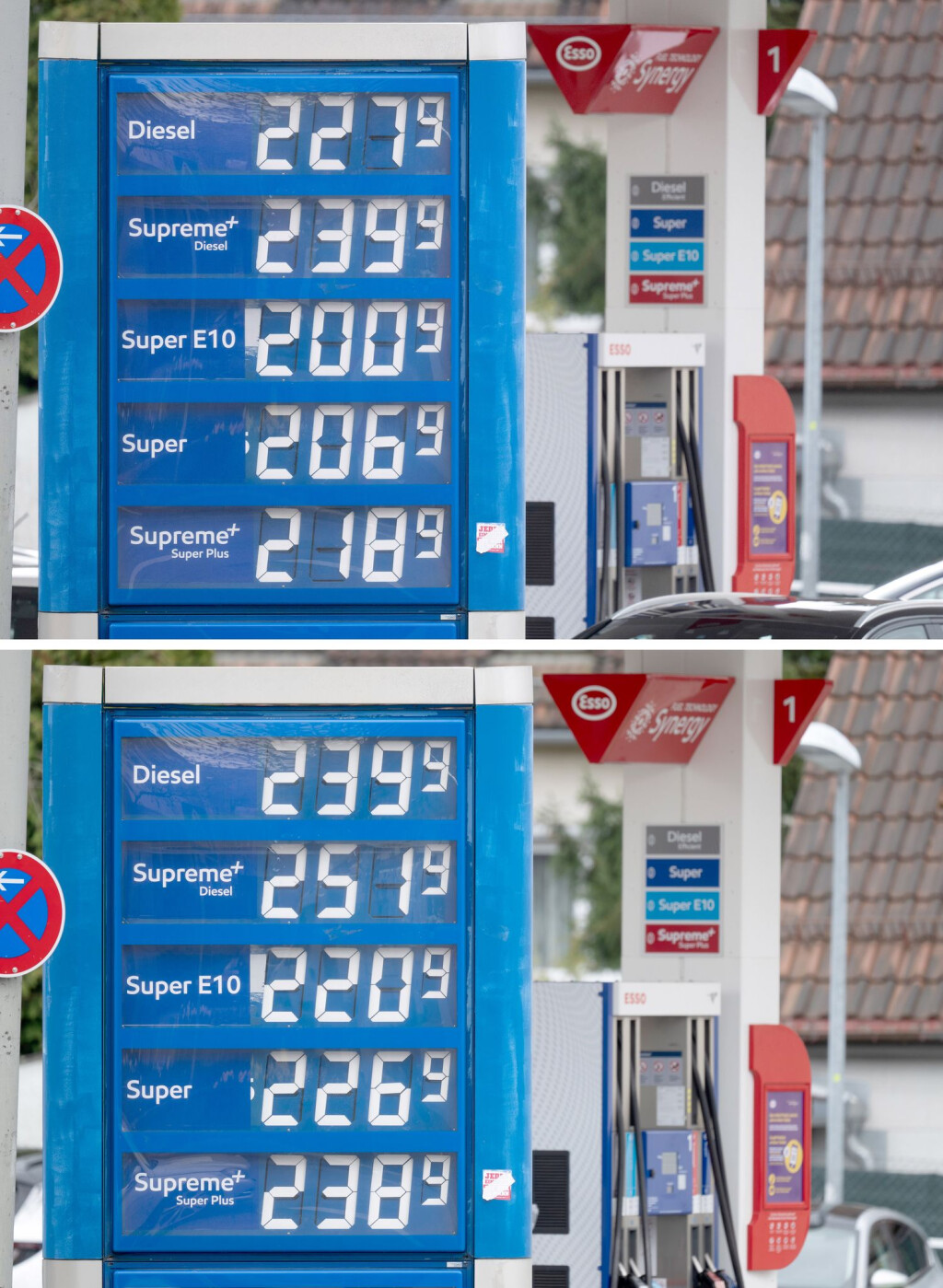 An dieser Tankstelle sind die Preise mittags teils deutlich gestiegen.