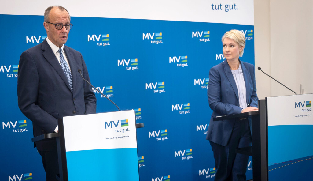 Bei seinem Antrittsbesuch in Schwerin sicherte Kanzler Merz  die Finanzierung der Peenebrücke in Wolgast zu.